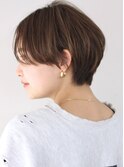 前髪長め　すっきり　丸み　マッシュショート　耳かけショート　