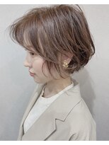 カモン(CAMON)&nbsp;[CAMON. ]#くびれボブ#センターパート#ウェット質感