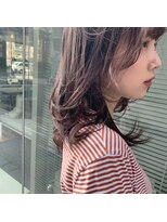 スウェル(SWELL)&nbsp;鎖骨ミディアム/モカラベンダー/パープルカラー