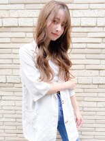 ミエルヘアーエスト 新宿店(mielhair est)&nbsp;グレージュ×シースルーバング【新宿】