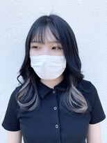 ボアップ 新居浜店(boappu)&nbsp;#インナーカラー #グレー #ブルーブラック #プルエクステ