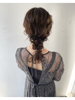 ミディアムヘアセット編み下ろし渋谷宮益坂ヘアセット mutsuki