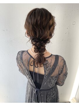 シュリット(schritt) ミディアムヘアセット編み下ろし渋谷宮益坂ヘアセット mutsuki