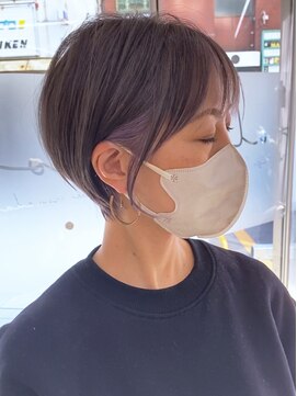 アロ 大阪梅田(alo) 【松本 聖】脱白髪染めハイライト×ショート《大阪梅田》