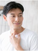 ワイルドな七三アップバングなツーブロックショートE越谷
