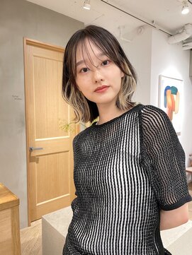 ローレン(LOREN) ミルクティーベージュぷつっとボブケアブリーチ 梅田