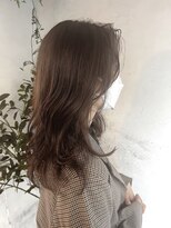 トレヘアー(tRe hair) 小顔カット　ミディアムヘア　グレージュカラー