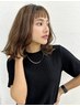 小顔似合わせレディースカット+ヘアカラー＋内部補修ミドルtr【￥17,600～】
