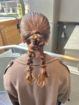 プランツヘアー 編みおろしアレンジ