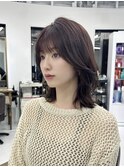 韓国ボブ/レイヤーボブ/グレージュ/グレーアッシュ