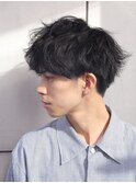 大人20代、30代メンズのマッシュショートにゆるめツイスパ　辻堂