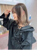 小顔に見せるヘア/ボブウルフ/イヤリングカラー/インナーカラー