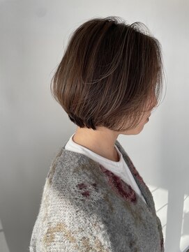 ヘアデザイン アンジェロ(Hair Design Angelo) 白髪ぼかし／ひし形ボブ