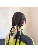 上品さと可愛らしさを両立　揺れるリボンで後ろ姿美人に　#3