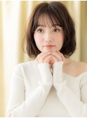 大人かわいい抜け感切りっぱなし外ハネボブパーマY大宮30代40代