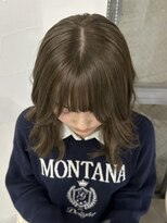 メゾンアクア 表参道(Maison ACQUA)&nbsp;☆ブリーチなしダブルカラー オリーブ オリーブベージュ ボブ