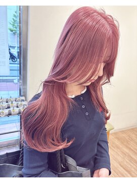 モリオフロムロンドン 大宮店(morio from London) 【坪井】ケアブリーチ ×ピンクベージュ