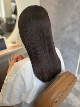 カノエ 福岡香椎店(canoe) 髪質改善ストレート グレージュカラー 透明感カラー 20代 艶髪
