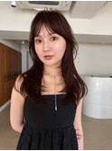ココアベージュ/黒髪/クラゲヘアー/オリーブグレー/ボブ/表参道