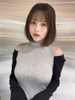 シーシンジュク 新宿南口(Sea shinjuku)&nbsp;ココアベージュ×レイヤー[小顔/黒髪/オリーブグレー]