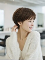 ラファンジュ ヘアー クレオ(Rohange hair Creo)&nbsp;大人かわいい 丸みショート 前髪あり