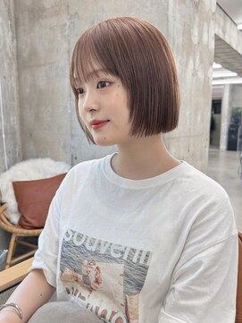 ガーデン 渋谷(GARDEN) 小顔外ハネボブダークアッシュ大人ガーリー似合わせカット