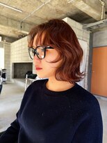 ルナバイルヴェール(LUNA by LeVert) 【オレンジベージュ×ラフウェーブボブ】