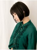 肩上ボブ大人可愛いボブひし形ボブアッシュベージュ