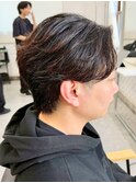 宇都宮メンズセンターパートニュアンスパーマフェザーパーマ