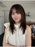 ミディアムレイヤーレイヤーカット顔まわりカットグレージュ