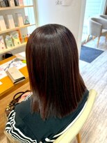 ヘアショップ エヌアンドエー 久喜菖蒲店(hair shop N&A) 艶感ダークブラウン×切りっぱなしナチュラルミディアムボブ
