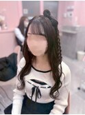 立体リボンリンゴヘア