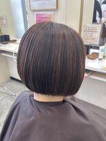 サンひまわり 高来店&nbsp;【ハイライトカラー】艶々ボブスタイル