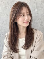 エードット(a.) 髪質改善×ブラウンレイヤーロングツヤ