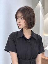 フォト 新宿三丁目(foto) 地毛風縮毛矯正韓国風顔まわりレイヤー小顔ボブ切りっぱなしボブ
