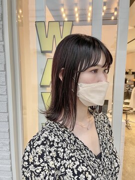 ウェイビー(WAVY) インナーカラーxレッド