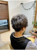 シルバーカラー×なみまきスパイラルパーマ