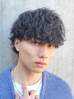 メンズ波巻きスパイラルパーマプードルパーママッシュ韓国ヘア