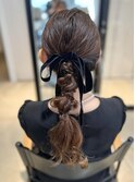 あみおろし　ポニー　ヘアセット