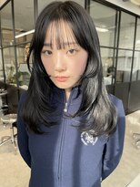 アンドスタイル(&style)&nbsp;ダークグレー　暗髪　コリアンブラック　レイヤーカット