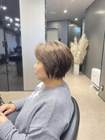 ハルキ ミナト ジャパン オオサカ(HARUKI MINATO japan OSAKA)&nbsp;40代50代小顔似合わせカットくびレイヤーエモージュ大人可愛い