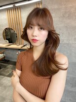 韓国ヘア/くびれヘア/前髪あり/顔まわりカット