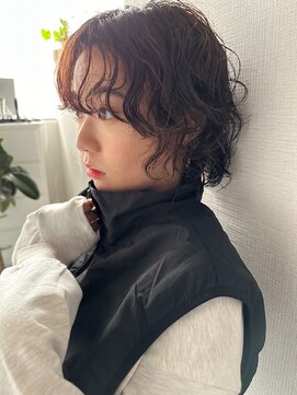 アム(amu) 前髪パーマ/くせ毛パーマ/ウルフパーマ/ウェーブヘア/パーマヘア