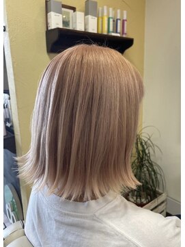 ヘアーデザインディープ hair design Deep ミルクティーBob