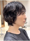 【パーマショート/顔周り/スタイリング/ニュアンスパーマ】