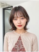 ナチュラルブラウン　くびれボブ
