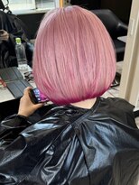 エイチ(H) xブリーチ/イメチェン/ホワイトブロンド/外ハネボブ/美髪/