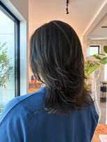 リリー ヘアー デザイン(LILY HAIR DESIGN)&nbsp;ウルフカット   オリーブカラー