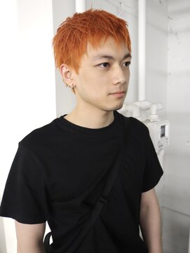 メンズレコ 渋谷(MEN'S LECO) メンズハイトーンオレンジカラースパイキーショート