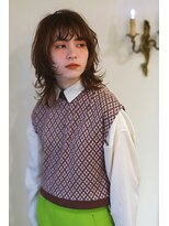 アイナ 銀座(Aina)&nbsp;大人美髪ミディアムレイヤーカットパーマ【Aina 銀座】